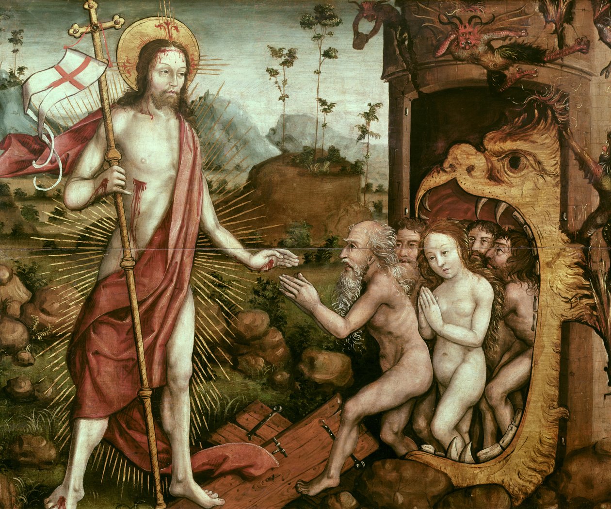 Kristi nedstigning til Limbo, ca. 1482 av French School