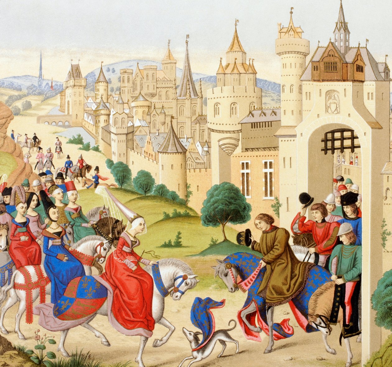 Dronning Isabeau av Bayerns inngang til Paris, 20. juni 1389, fra 