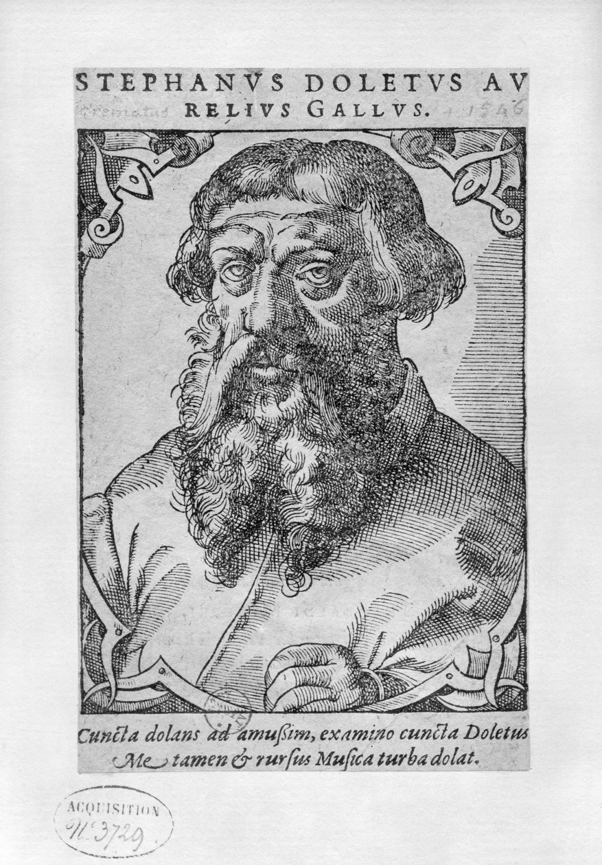 Etienne Dolet (1509-46) 1546 av French School