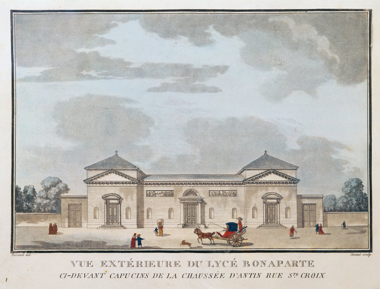 Utvendig utsikt over Lycee Bonaparte av French School