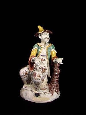 Figur av en kinesisk mann, fra Saint-Cloud (porselen) av French School