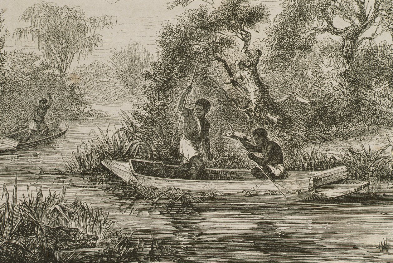 Fiskere ved Senegal-elven, 1860-tallet av French School