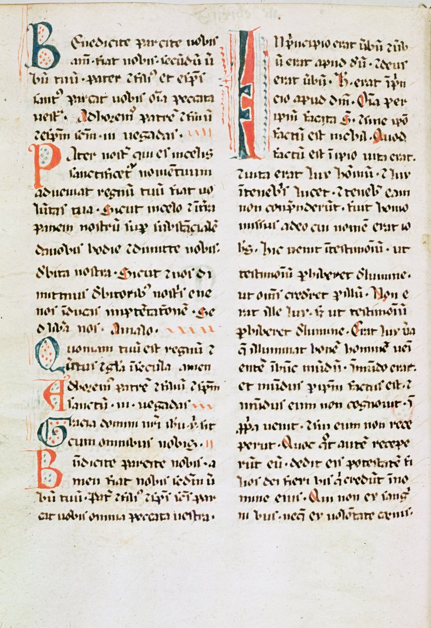 Fragment fra et katharmanuskript av French School