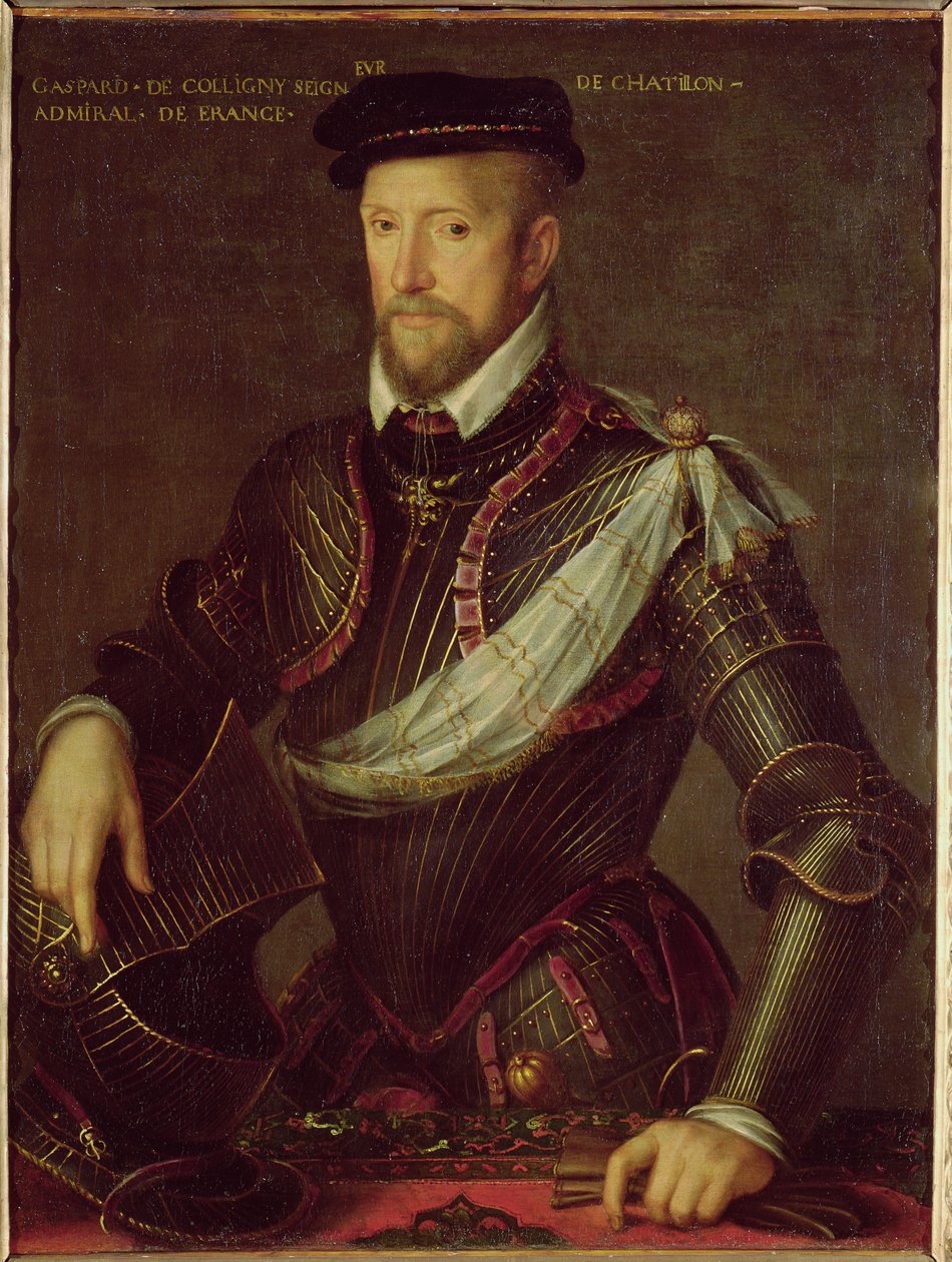 Gaspard II av Coligny (1519-72) admiral av Frankrike av French School