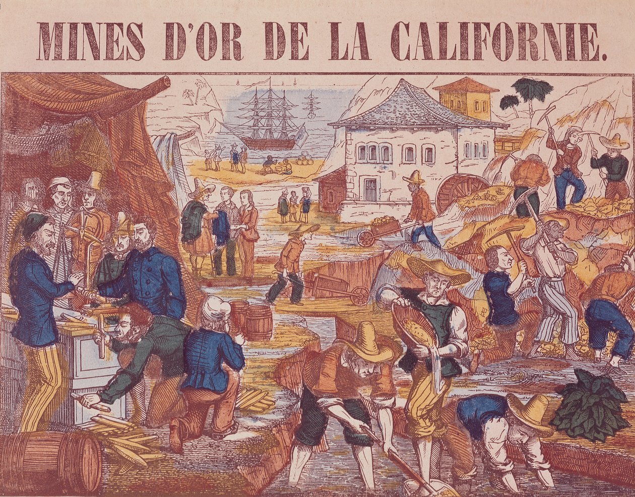 Gullgruvene i California av French School
