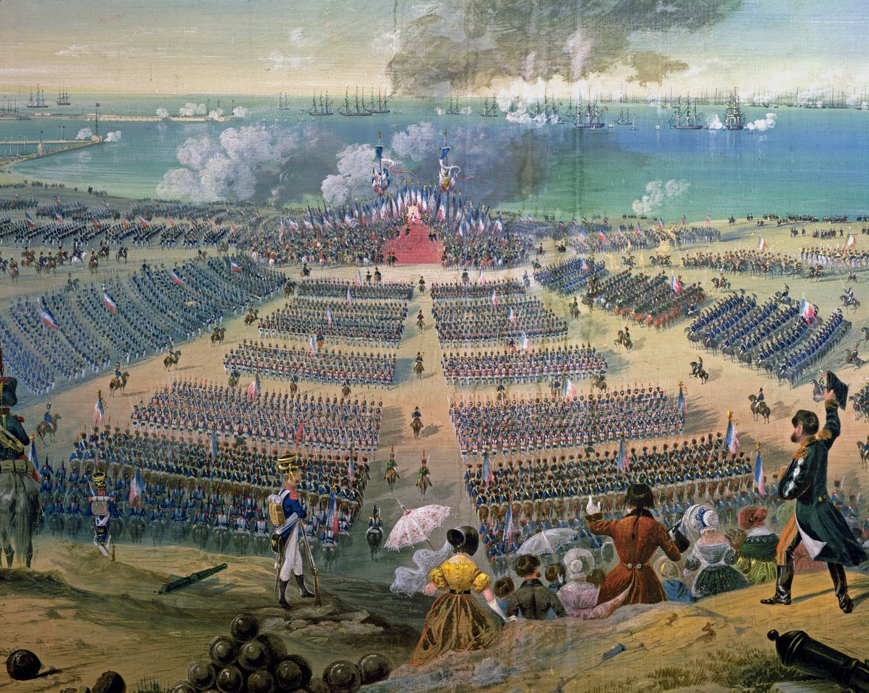Inspeksjon av troppene i Boulogne, 15. august 1804 av French School