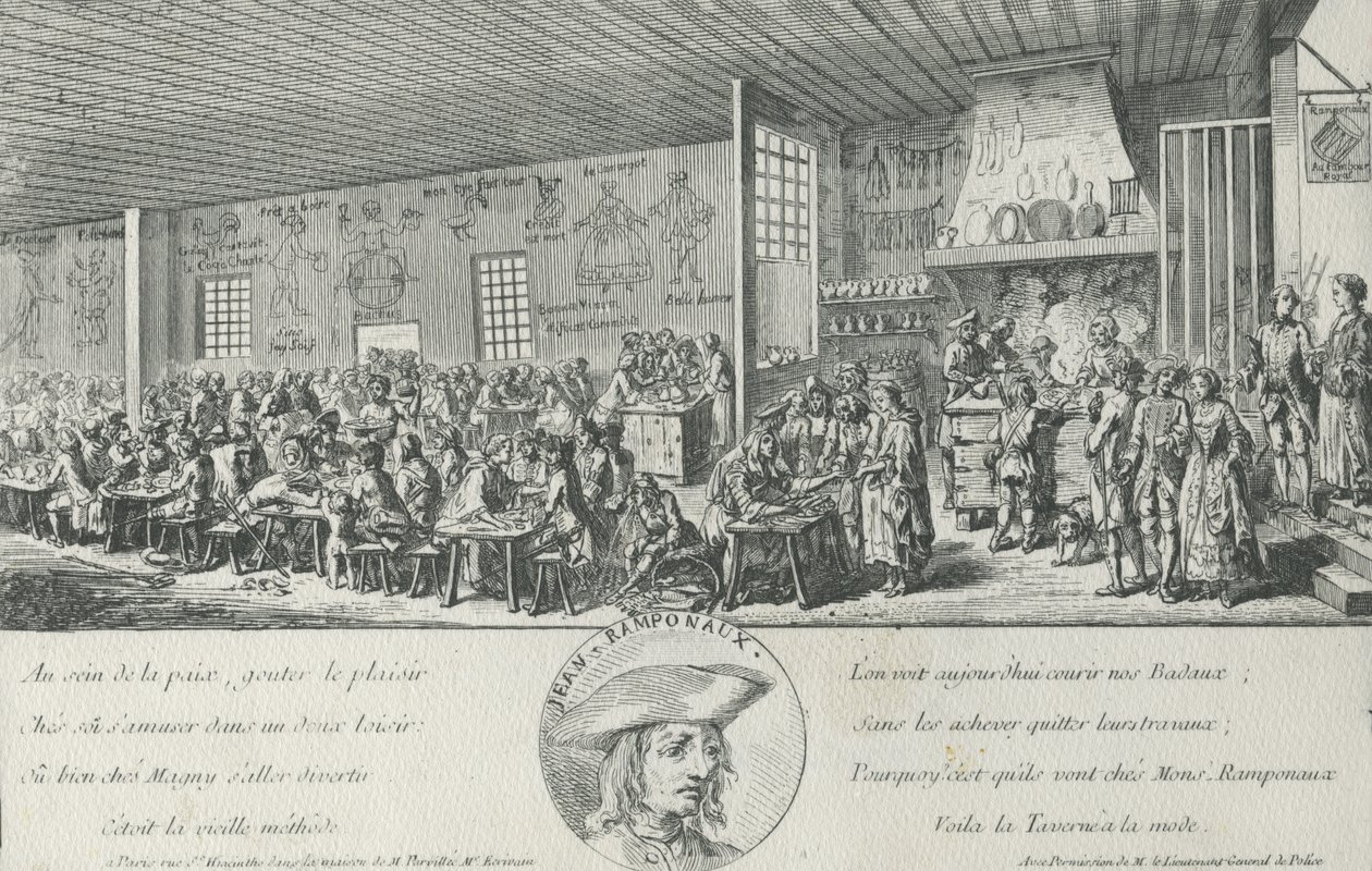 Jean Ramponneaus taverna av French School