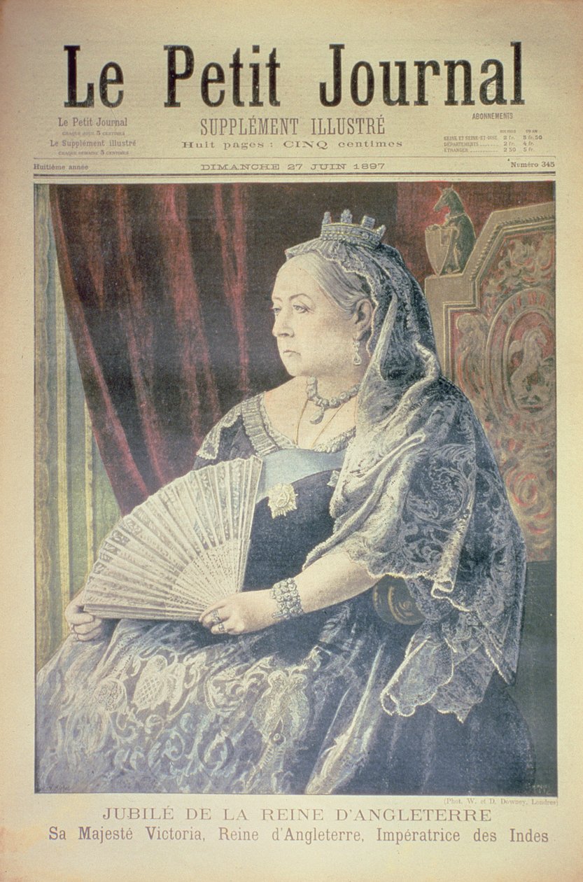 Jubilee for dronningen av England, forside av 'Le Petit Journal', 27. juni 1897 (se også 116065) av French School