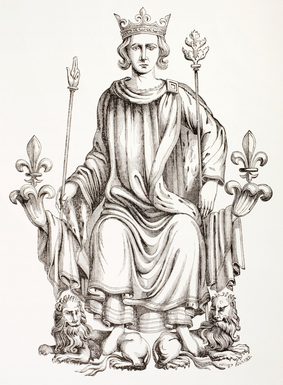 Kong Charles VI av Frankrike på sin trone, fra 