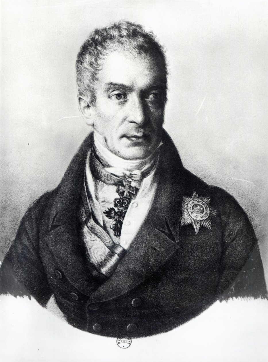 Klemens Wenzel Nepomuk Lothar (1773-1859) Prins av Metternich-Winneburg av French School