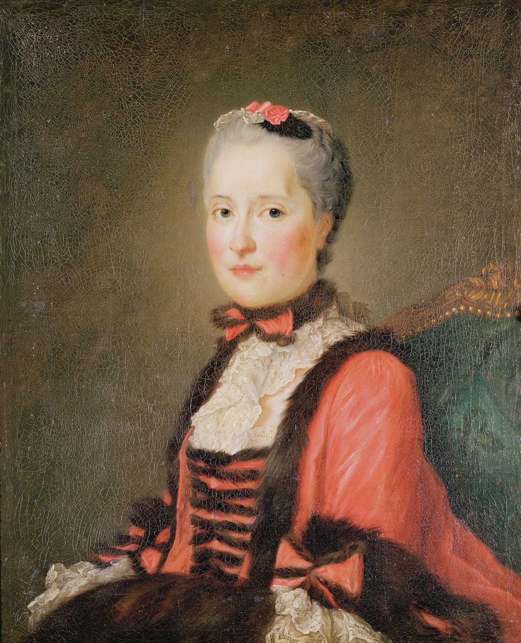 La Dauphine Marie-Josephe de Saxe (1731–67) tilskrevet Jean Marc Nattier (1685–1766) eller Jean Baptiste Perroneau (1715–83) av French School