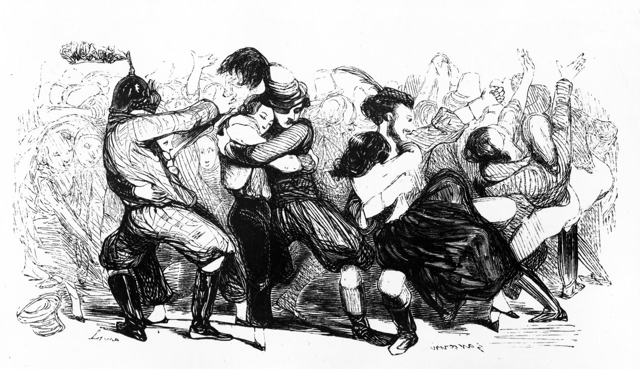 Le Bal Chicard, ca. 1840 av French School