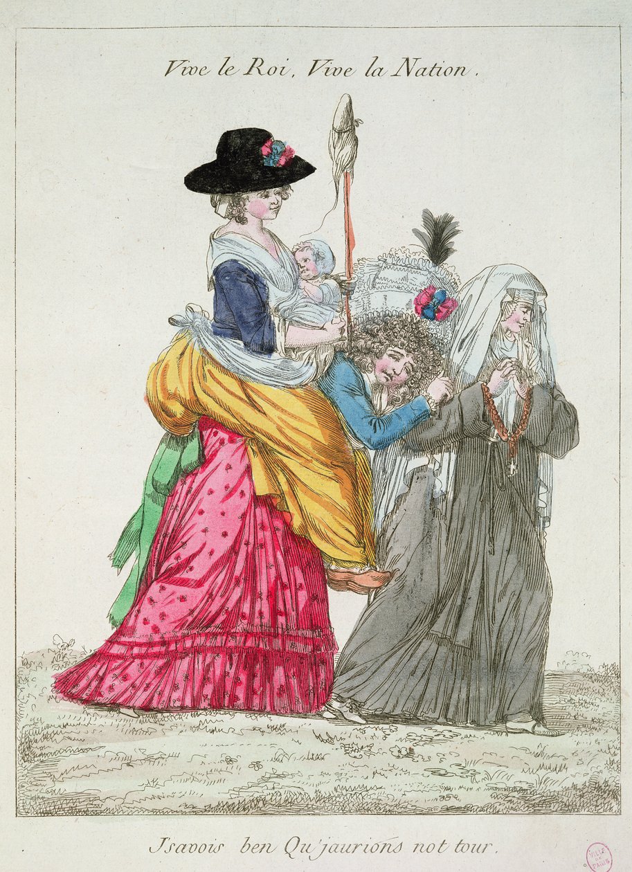 Lenge leve kongen, lenge leve nasjonen. Jeg visste ganske godt at det før eller siden ville være vår tur, 1789 av French School