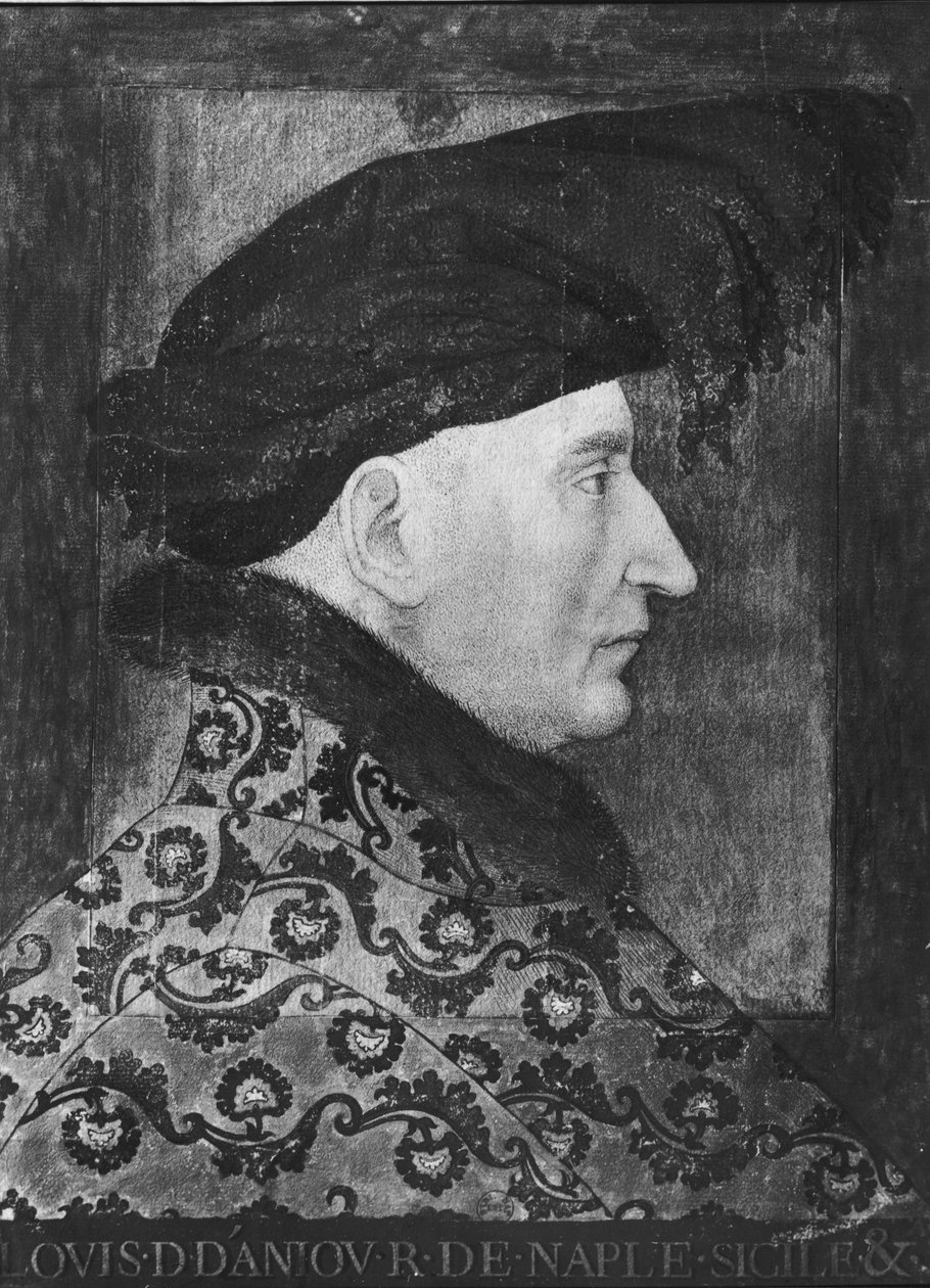 Ludvig II av Anjou (1377-1417) konge av Napoli og Sicilia, 1410 av French School
