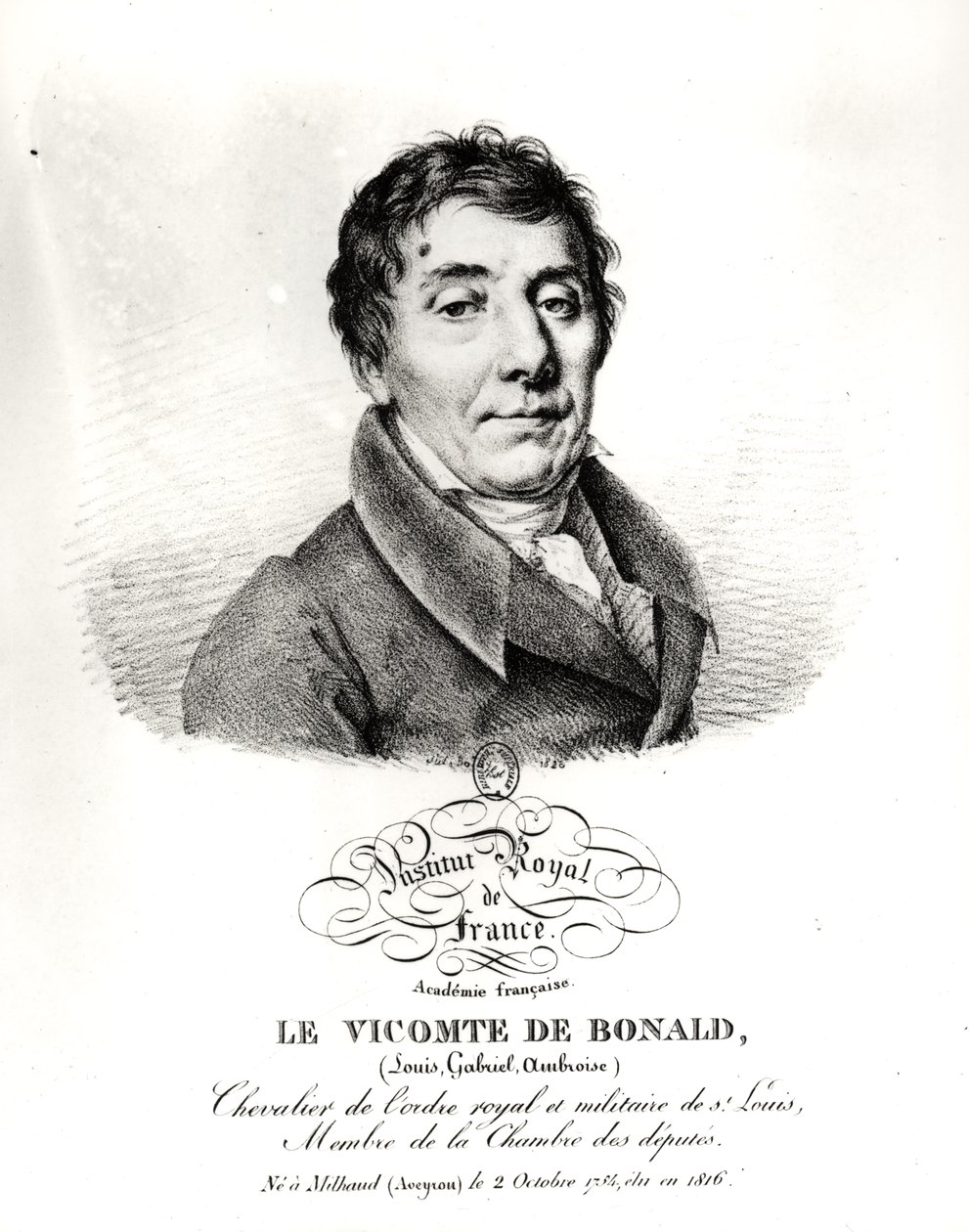 Louis, Viscount of Blonald (1734-1840) 1820 av French School