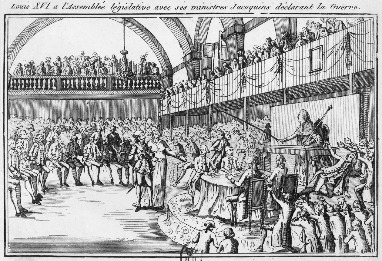 Louis XVI erklærte krig mot Østerrike 20. april 1792 av French School