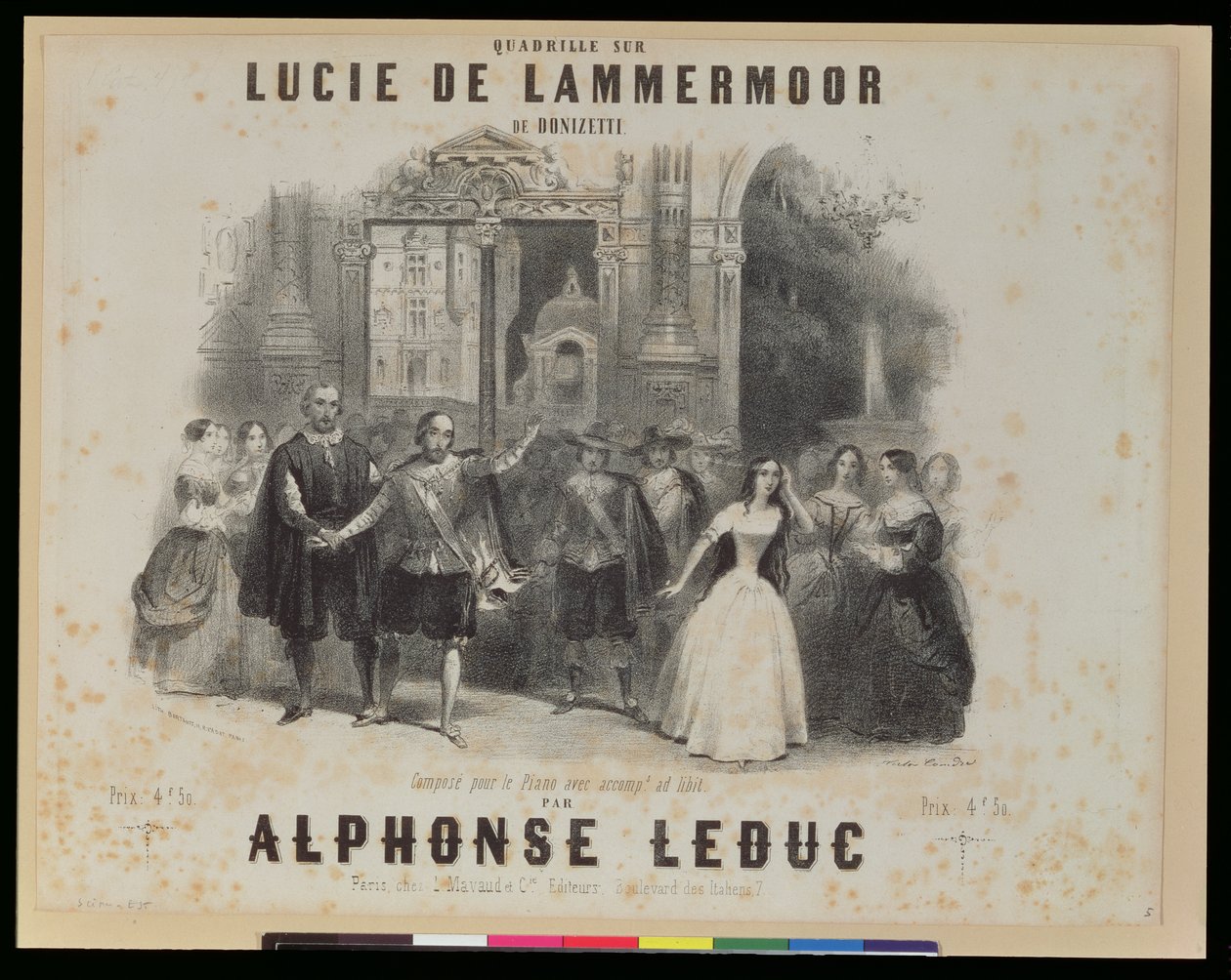 "Lucia de Lammermoor" av Gaetano Donizetti (1797-1848) av French School