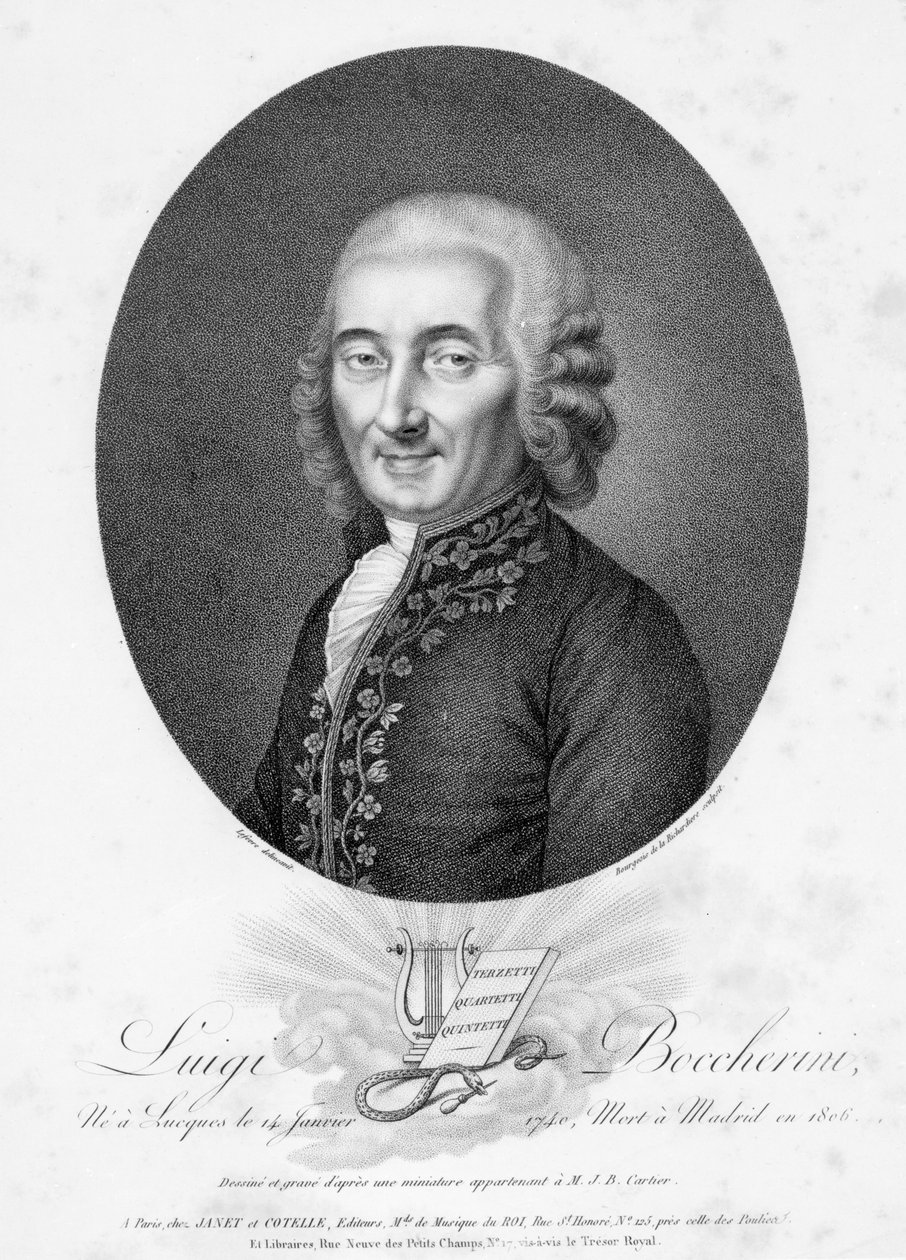 Luigi Boccherini, gravert av Bourgeois de la Richardiere, ca. 1806 av French School