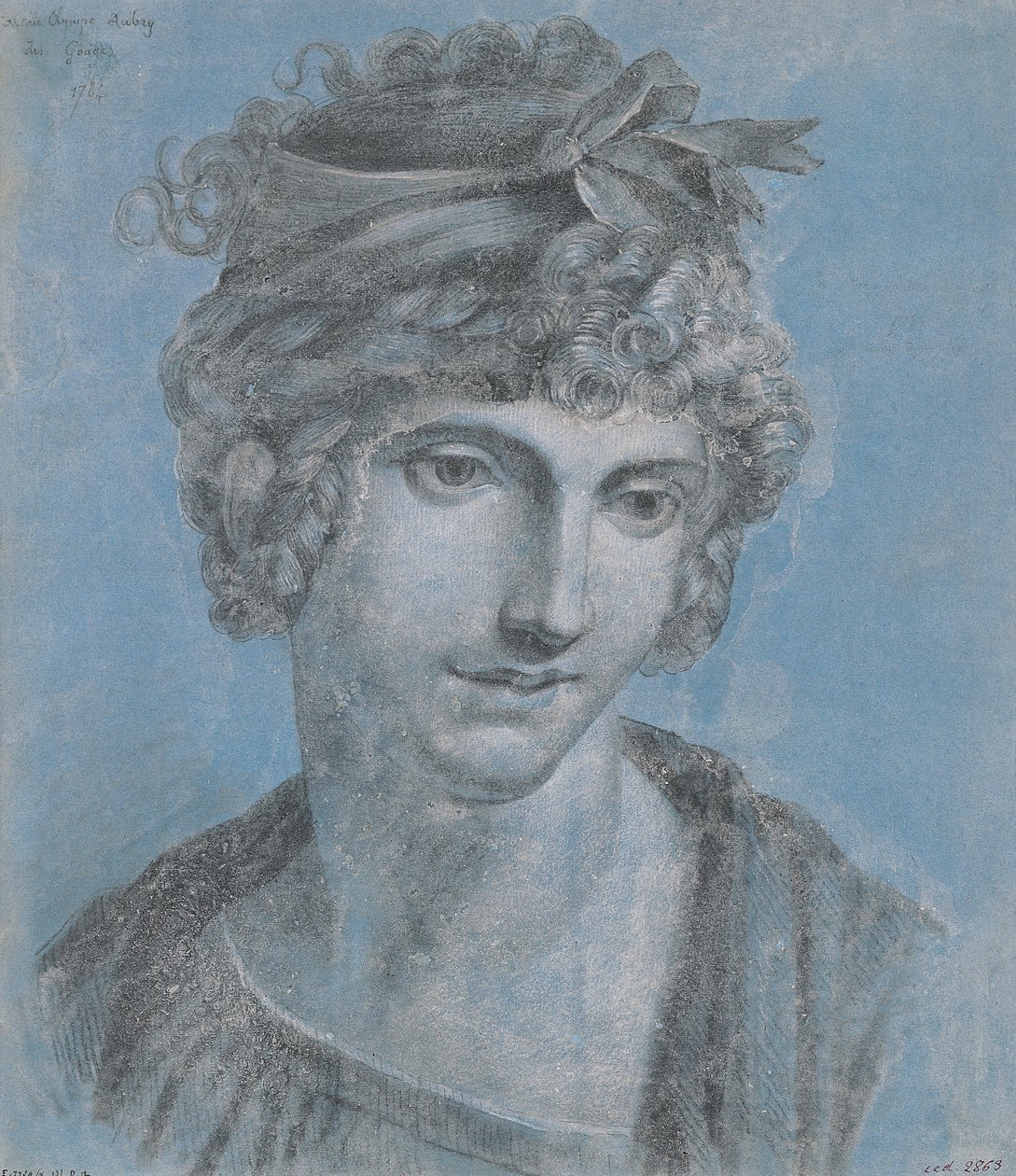 Madame Aubry (1748–93) Olympia of Gouges, 1784 (akvatint) av French School