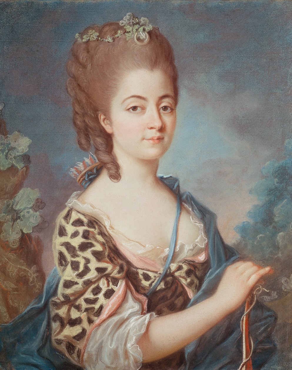 Madame Dupin de Francueil (1748-1821) født Marie Aurore de Saxe (pastell på papir) av French School