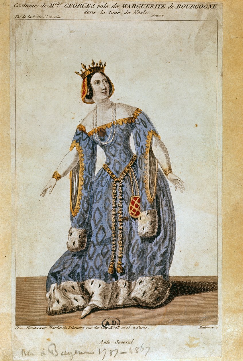 Mademoiselle George som Marguerite i akt II av 