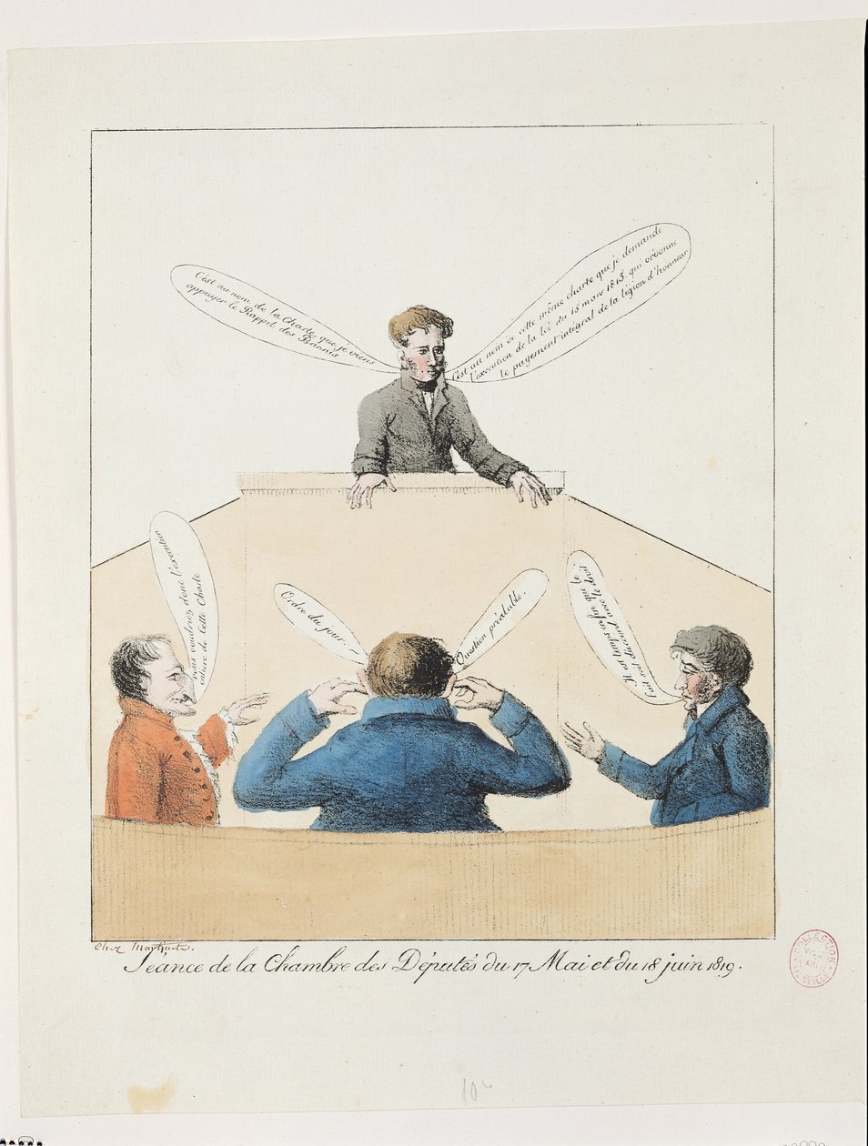 Møte i Deputertkammeret fra 17. mai til 18. juni 1819 av French School