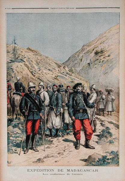 Militærekspedisjon på Madagaskar, fra Le Petit Journal, 21. april 1895 av French School