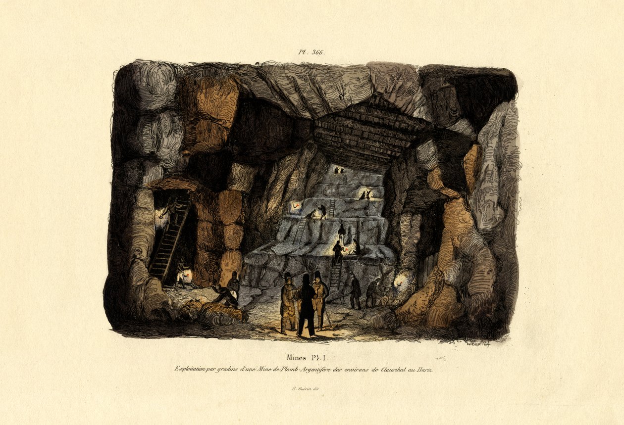 Mine, 1833-39 av French School