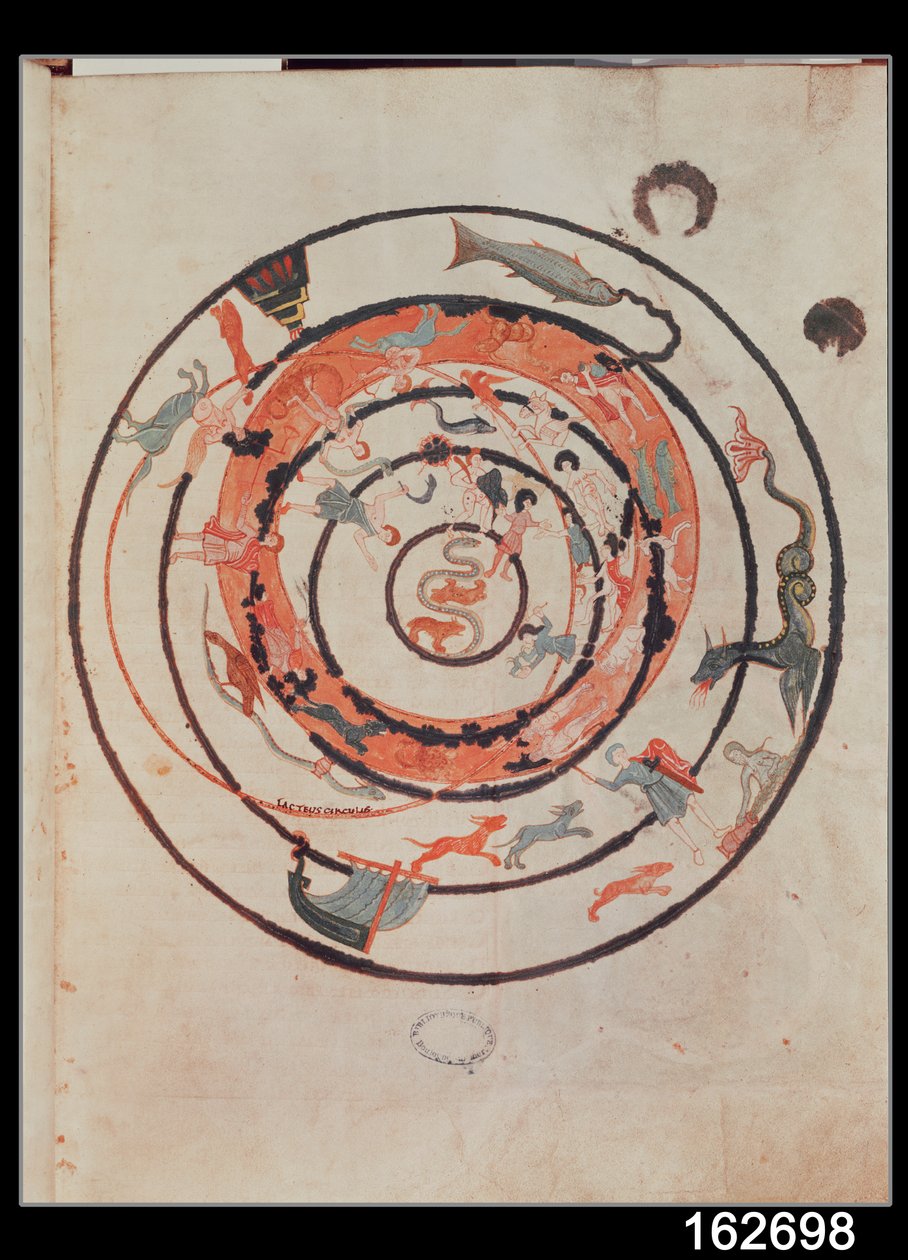 Ms 188 Fol.20 The Constellations, illustrasjon fra 'Les Phenomenes' av Aratos (ca. 315-240) ca. 1000 av French School