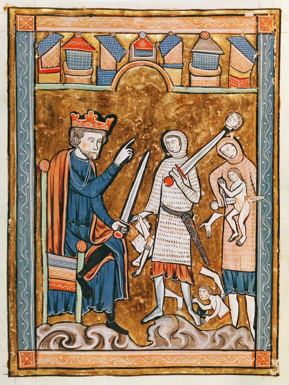 Ms 3016 fol.11v The Massacre of the Innocents, fra Psautier a l