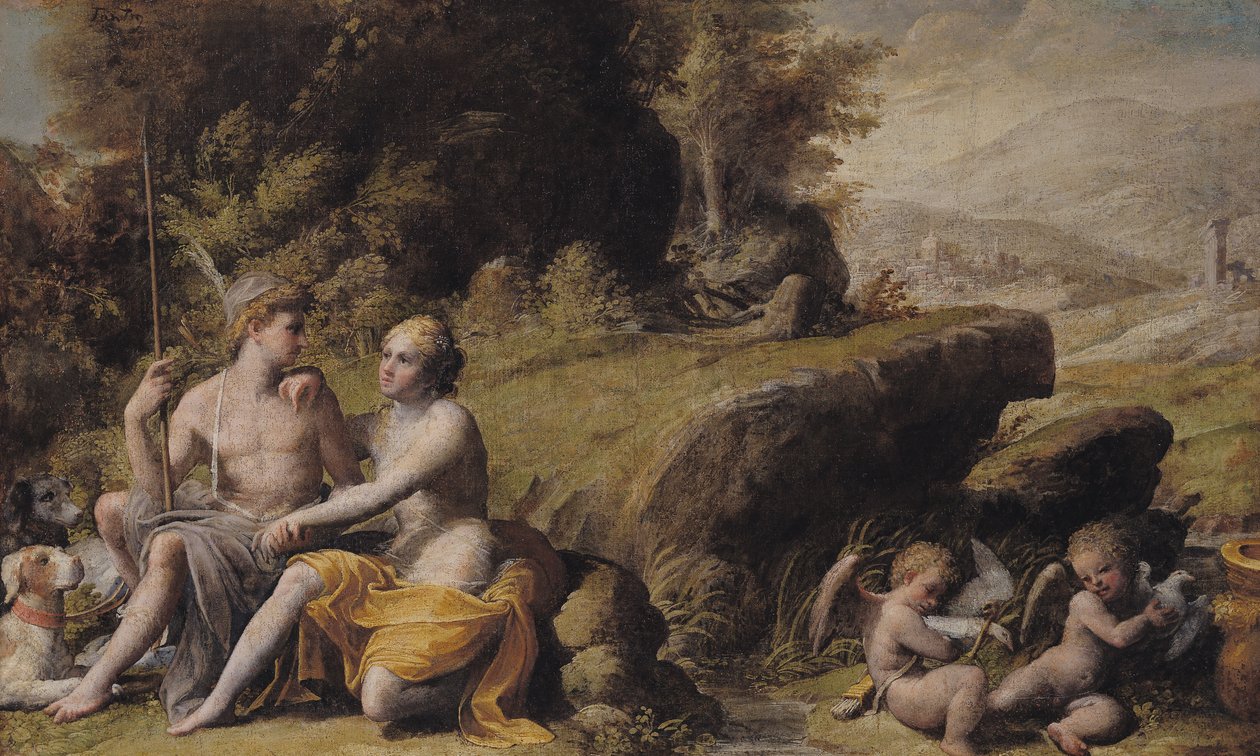 Mytologisk scene av French School