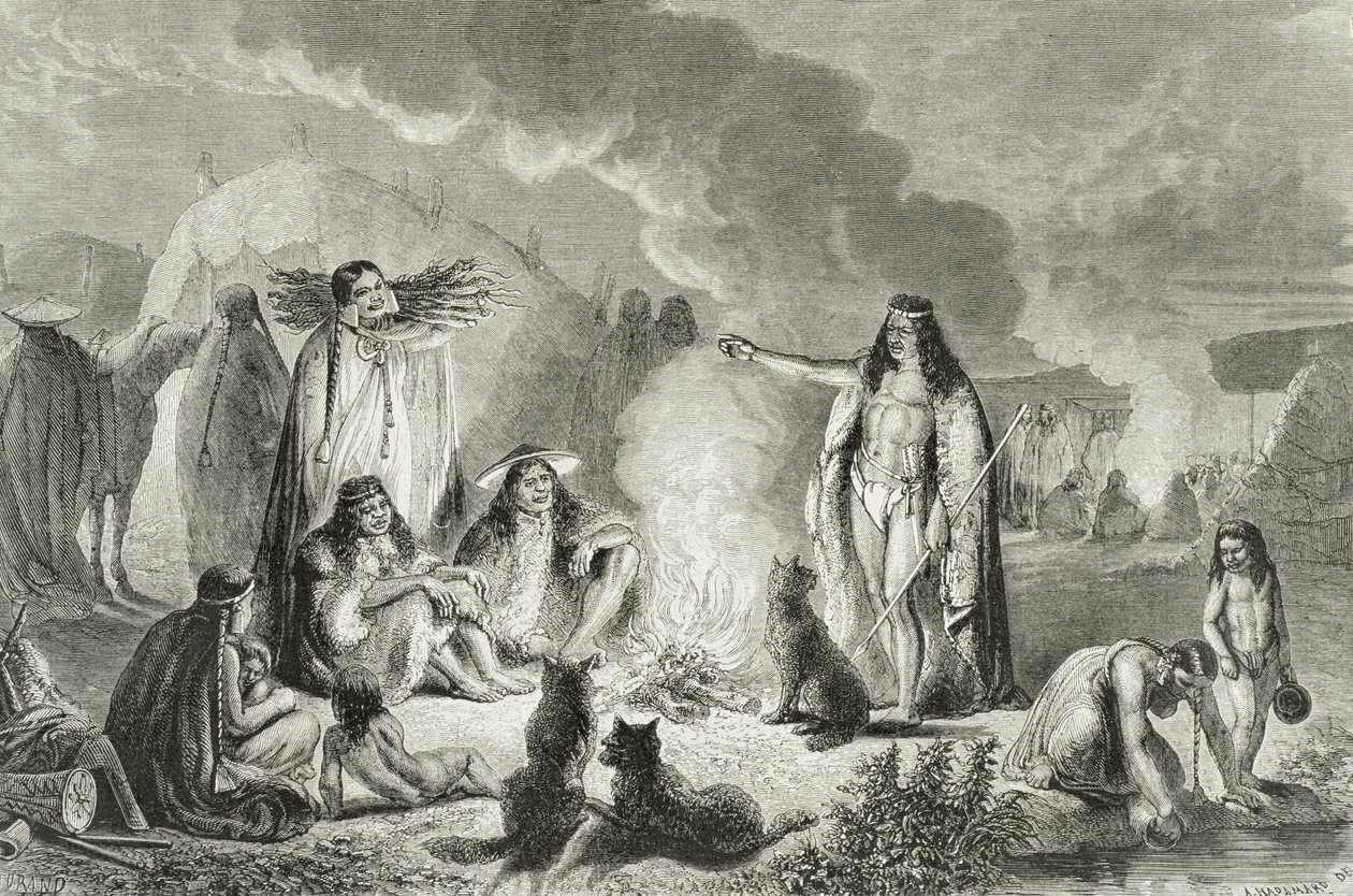 Innfødte patagoniere på 1850-tallet, fra 