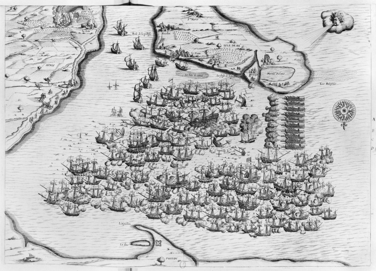 Sjøslaget ved Saint-Martin-de-Re 27. oktober 1622, Ile de Re av French School