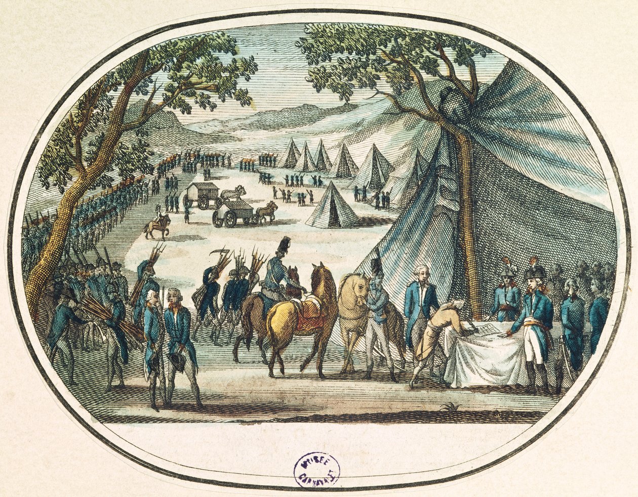 Pacification of the Vendee av general Hoche (1768-97) 20. april 1795 av French School