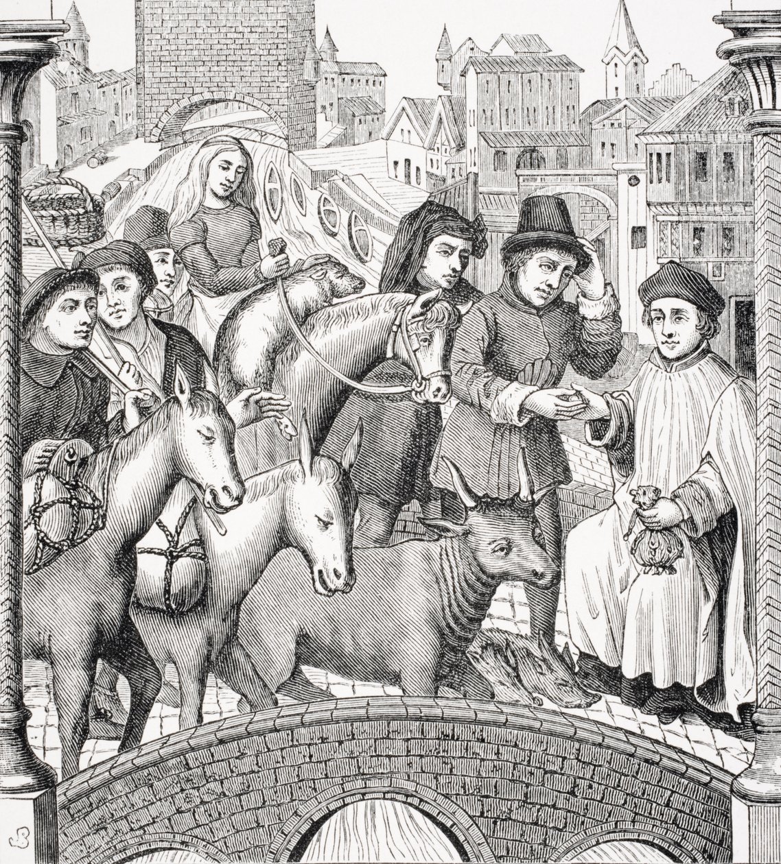 Paying the Toll on a Bridge, fra 