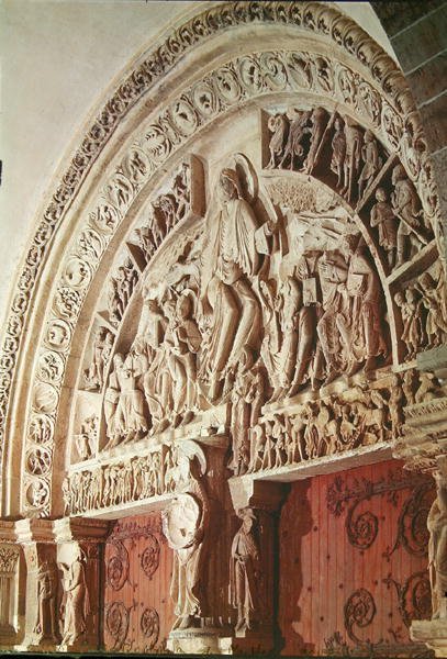 Pinse, fra trommehinnen til sentralportalen, ca.1120 av French School
