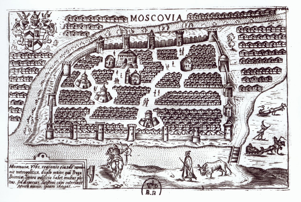 Plan av Moskva, 1628 av French School