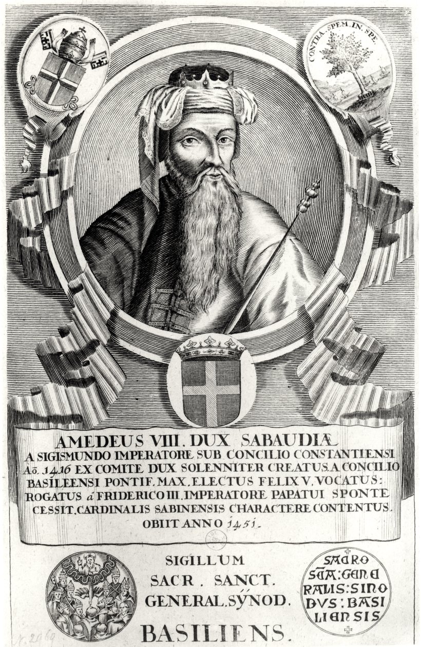 Portrett av Amedee VIII Stillehavet (1383-1451) av French School