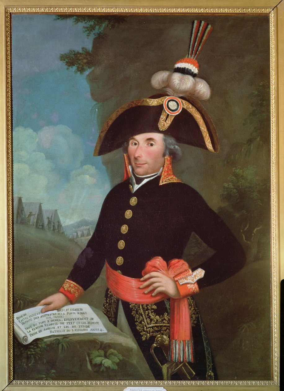 Portrett av Andre Massena (1758-1817) General of Division, 2 Frimaire, An IV av French School
