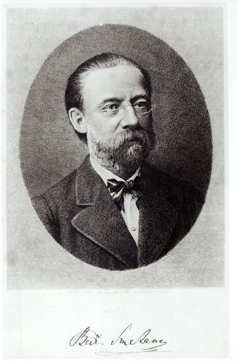 Portrett av Bedrich Smetana (1824-84) av French School