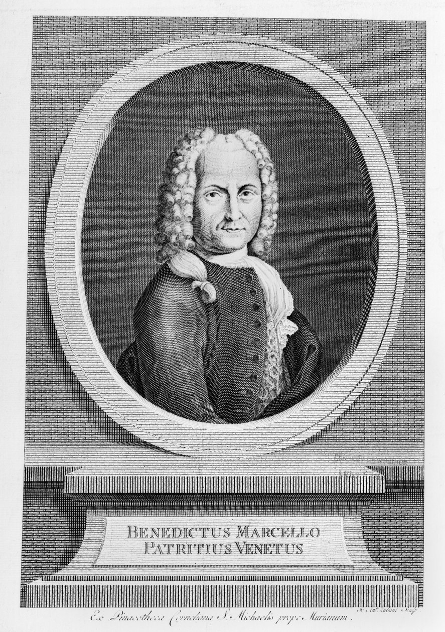 Portrett av Benedetto Marcello (1686-1739) av French School