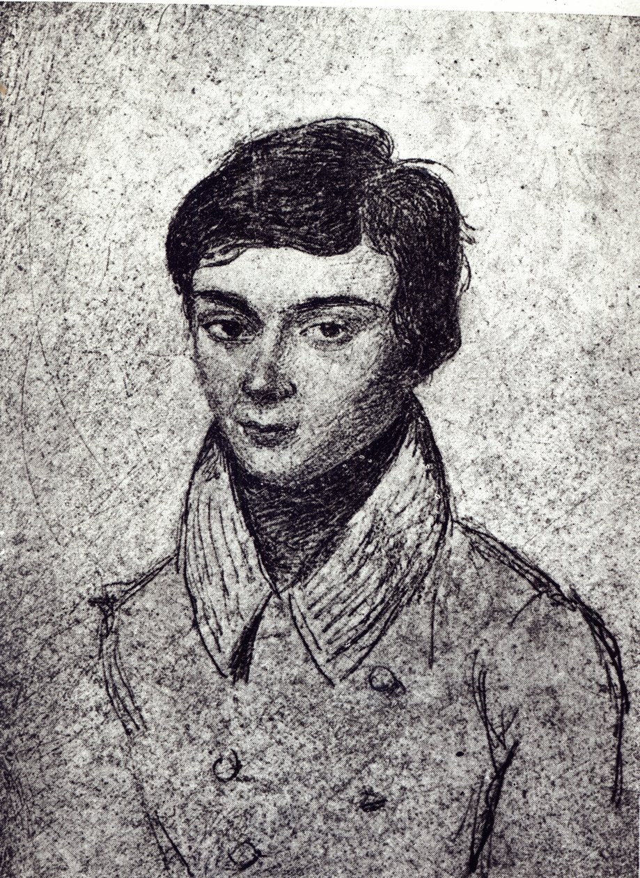 Portrett av Evariste Galois (1811-32) (heliogravyr) av French School