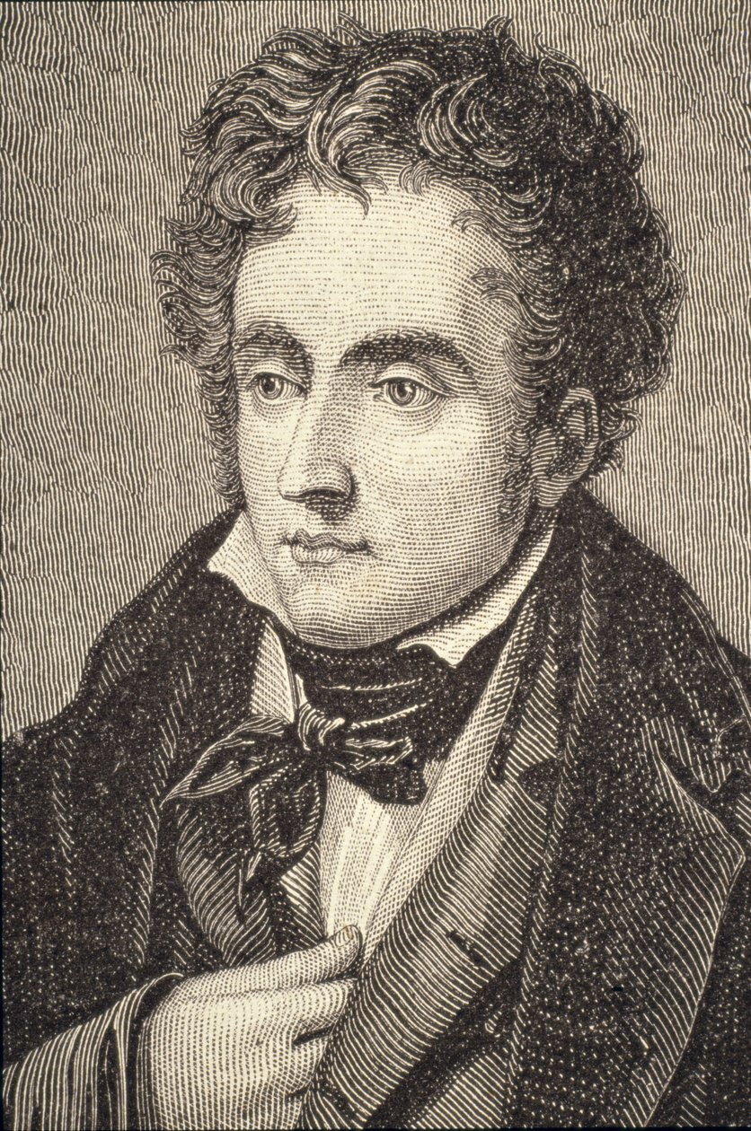 Portrett av Francois Auguste Rene, Viscount of Chateaubriand (1768-1848) av French School