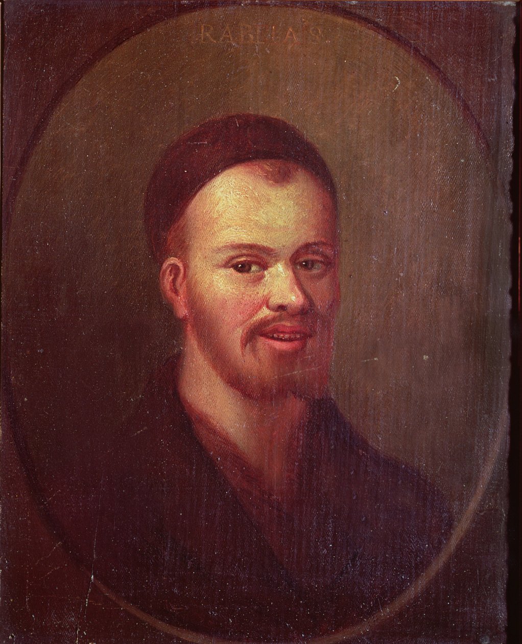 Portrett av Francois Rabelais (ca. 1494-c. 1553), fransk satiriker av French School
