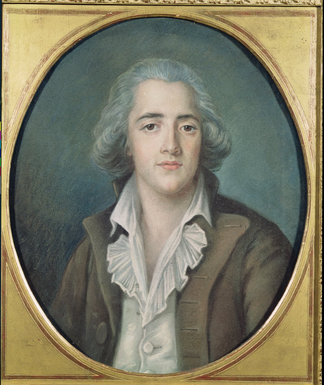 Portrett av Francois Rene (1768-1848) Vicomte de Chateaubriand, ca. 1786 (pastell på papir) av French School