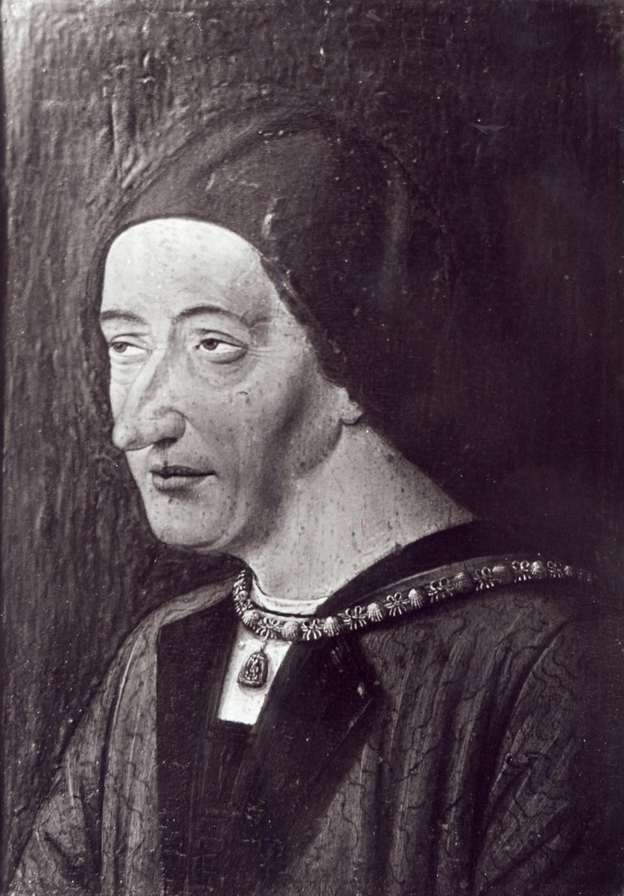 Portrett av Ludvig XI (1423-83) 1482 av French School