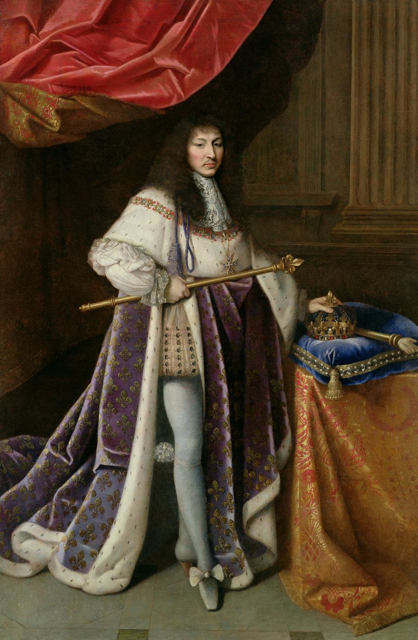 Portrett av Ludvig XIV (1638-1715) av French School