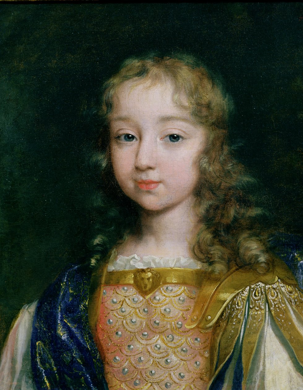 Portrett av Louis XIV som barn av French School