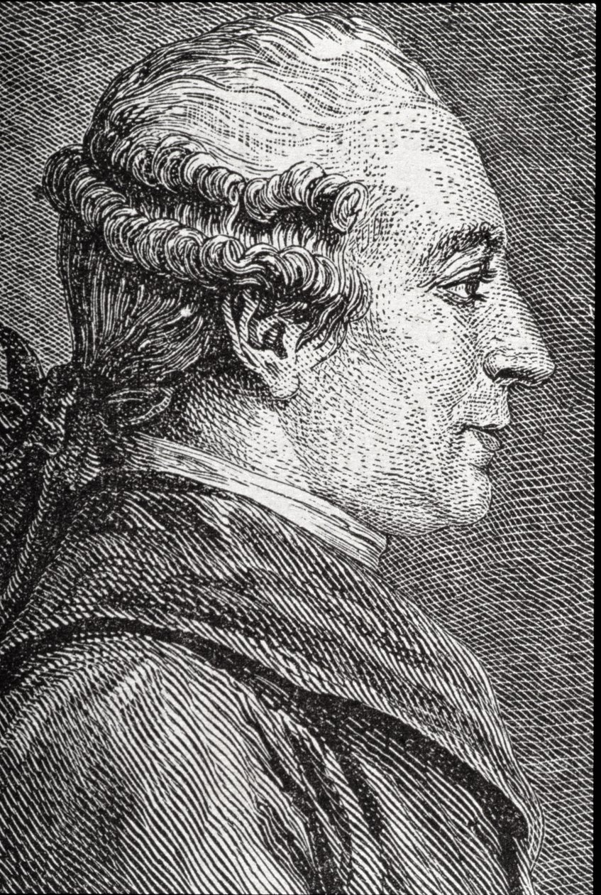 Portrett av Pierre Augustin Caron de Beaumarchais (1732-99) av French School