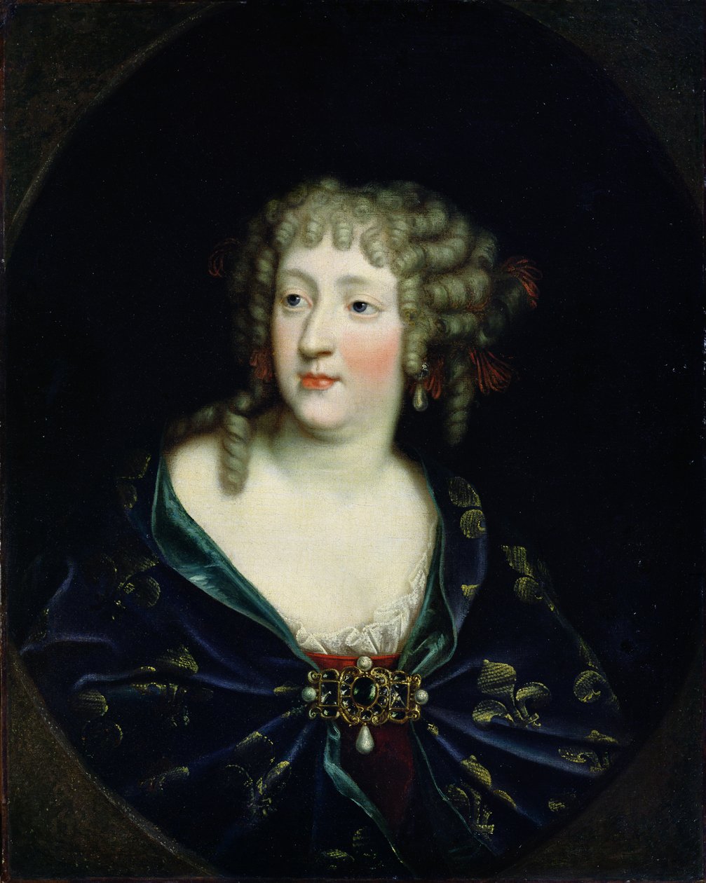 Portrett av dronning Marie-Therese av Frankrike (1638-83) av French School